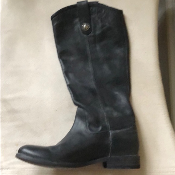 Frye Black Leather Below Knee Boots 6.5 Worn Once - Picture 3 of 6